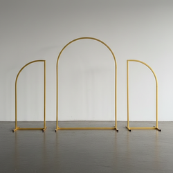 Gold Metal Wedding Arch Set: Party Backdrop Decoration