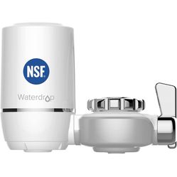 Waterdrop WD-FC-01 NSF Certified 320-Gallon Longer Filter Life Water Faucet Filter, Tap Water Filter, Reduces Chlorine & Bad Taste - Fits Standard Fau