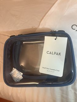 Calpak Small Cosmetics Case Blue Size 8” X 6” X 4”