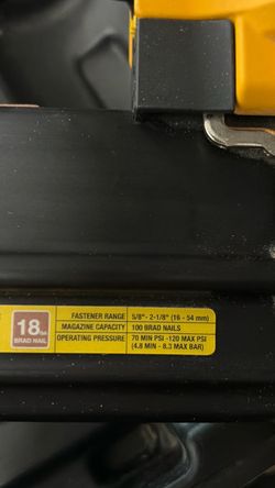 Dewalt Brad nailer 18 gauge