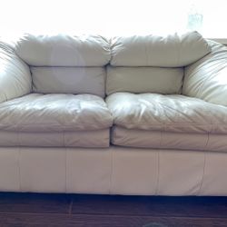 Leather Loveseat 