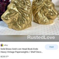 Solid Brass Lionheads 