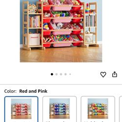 SpaceAid Toy Storage Organizer with 6 Shelves and 12 Bins, Toy Organizers Storage Bookshelf, Kids Bin Shelf Toys Box Bookcase for Bedroom Playroom Org
