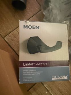 Moen Lindor Double Robe Hook Matte Black