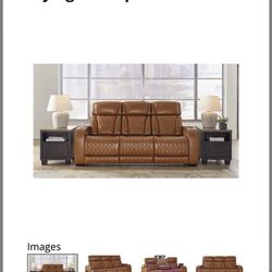 Boyington Triple Power Leather Reclining Sofa