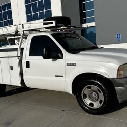 2006 Ford F350 Diesel Utility Bed Work Truck A/C Runs Great.