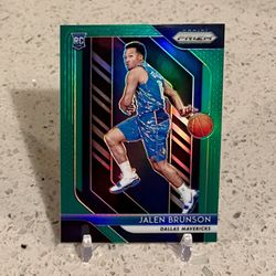 Jalen Brunson Rookie Green Prizm Card, Knicks