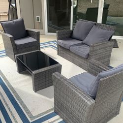 4 Piece Patio Furniture Set 