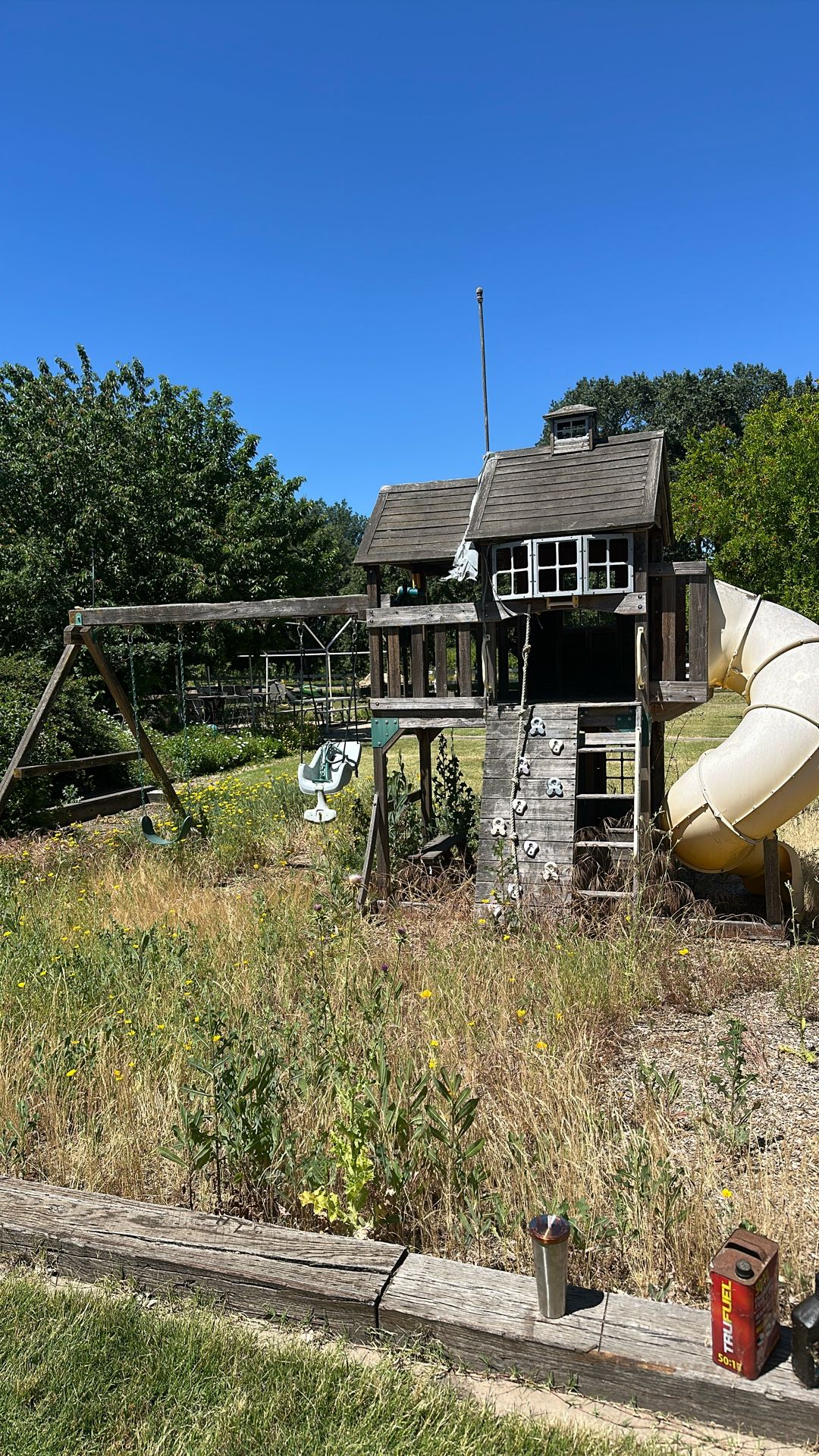 Swing Set With House