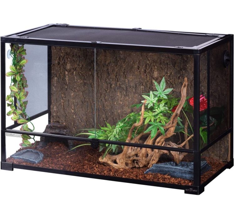 67 Gallon Reptile Glass Terrarium,Double Hinge Door with Screen Ventilation Reptile Terrarium 36" x 18" x 24