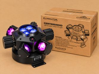 Eliminator Lighting Motorized Mini Beams LED Wash Lazer Beamz DMX Sound Activated 100 Watts RGBW FX