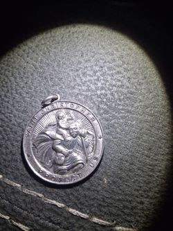 Almost 2 inches pendent of st Christopher 925