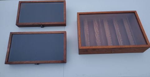Wooden display cases