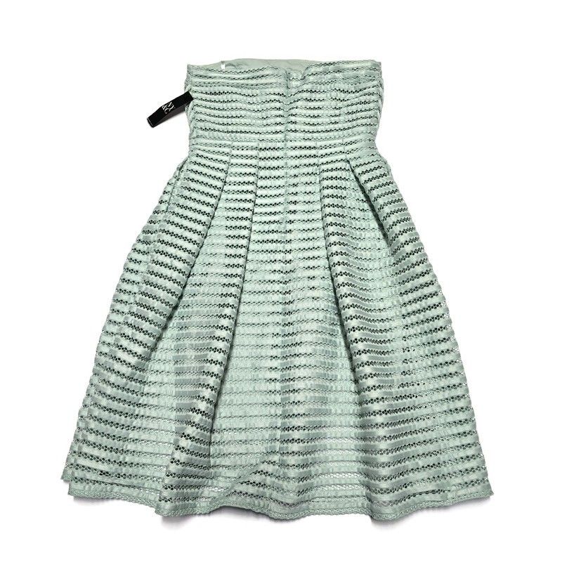 New York and Company Blue Solid Strapless Dress Size 6 New With Removable Straps
