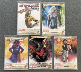 Official Marvel Annual Upper Deck 2021-2022 Star Rookies (SR1-SR5) Complete Set