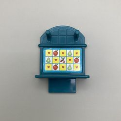 Fisher Price Loving Family Dollhouse Furniture Green Kitchen Shelf for Egg Food Frying Pan / Pot Rack