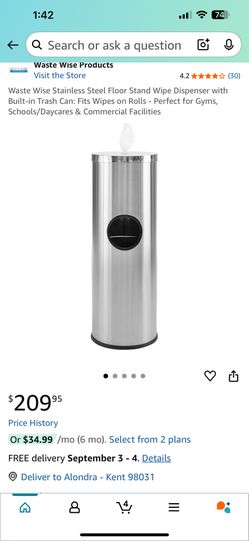 Commercial Trash Can Ans Wipes Dispenser