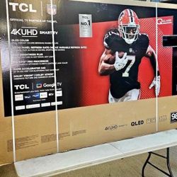 98 TCL Tv Smart 4k HDTV In Box 6 Month Warranty.  Free Delivery 