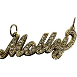 14K Yellow Gold "Molly" Design Pendant 8.5 Grams |1 3/4" x 1"