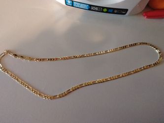 Plated 14k necklace and plated 18k bravelet