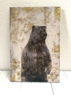 Hand Painted Oil Painting - Smiling Bear