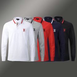 Burberry Designer Long Sleeve Polo T-shirts (sizes L & XL)