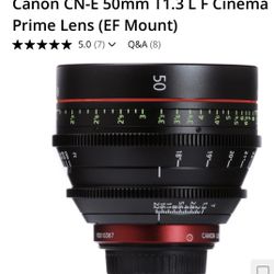 Canon 50m 1.3 Cinema lens