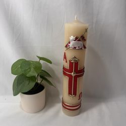 Cirio Pascual Repujado 11”x2”Easter Lent Paschal candle