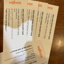 San Diego County Fair 2025 Adult Admission Tickets (20 available, $10 each)