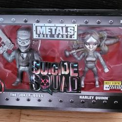 DC Comics Suicide Squad Joker & Harley Quinn EXCLUSIVE Die-Cast Metal Figure Box Set 