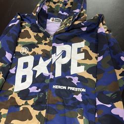 Bape Hoodie Sz Large