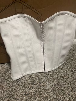 White Strapless Boned Corset Top