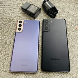Samsung Galaxy S21+ Black & Purple 128gb Unlocked. Firm Price $299 Each