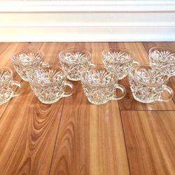 Set of 8 - Vintage Anchor Hocking Arlington 6 ounce Glass Cup Set