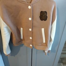 Pink Republic teddy bear Varsity Jacket Size S
