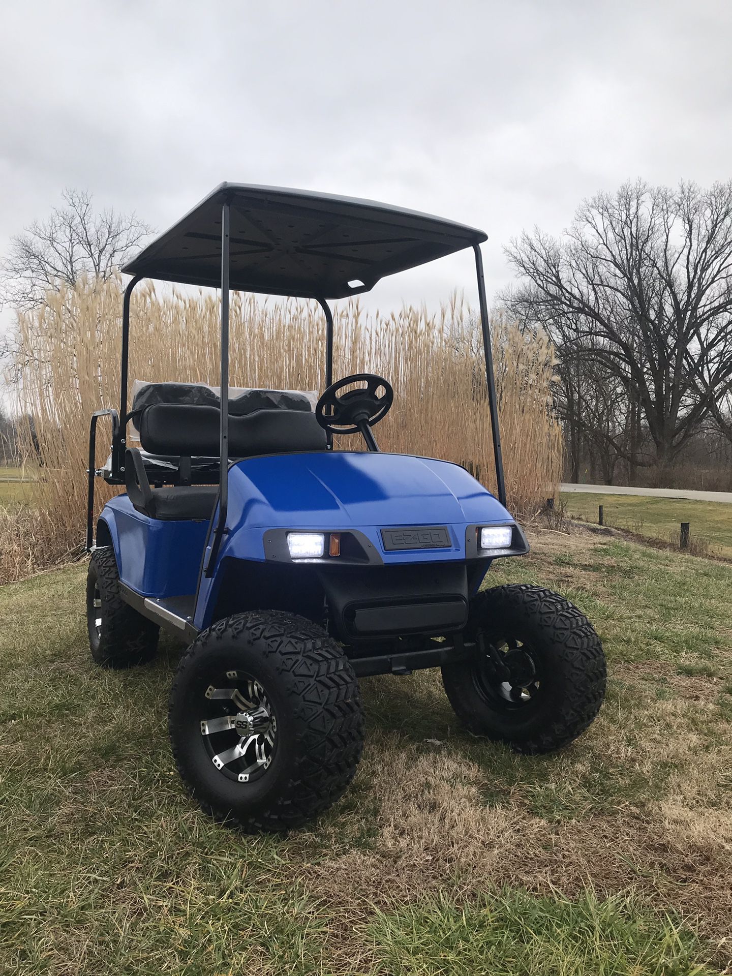 Deep Blue Custom Gas Ez-Go Golf Cart