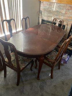 Wooden Table And Matching Chairs