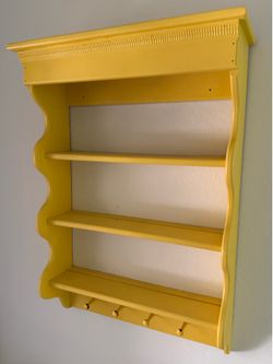 Cottagecore Butter Yellow Wall Shelf