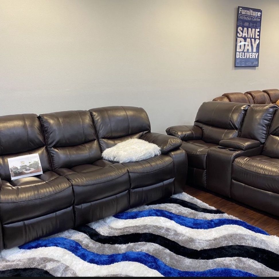 COMFY NEW MADRID RECLINING SOFA AND LOVESEAT SET ON SALE ONLY $899. IN STOCK SAME DAY DELIVERY 🚚 EASY FINANCING 