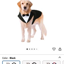 Kuoser Tuxedo Dog Suit and Bandana Set. Size: Extra Large