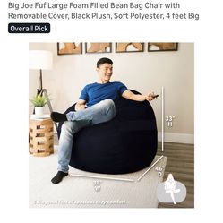 Big Joe Foam Filled (“bean” Bag) Chair