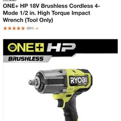 18 V half inch impact tool only