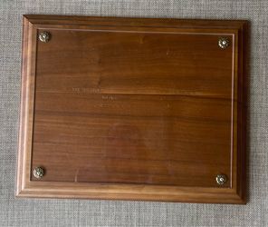 Wooden certificate plaques