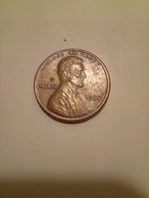  1980 Penny With No Mint Mark 
