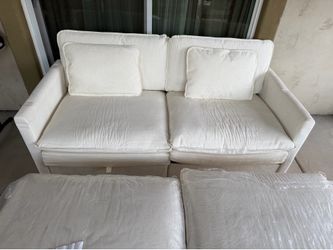 70” modular sofa with ottomans