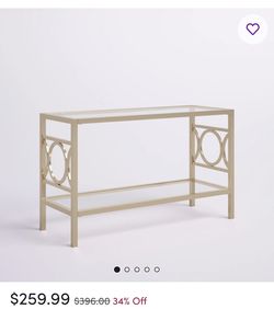 Gold Console Table For Sale