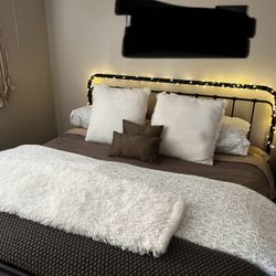 King Bed Frame With Mattress + Box Springs 