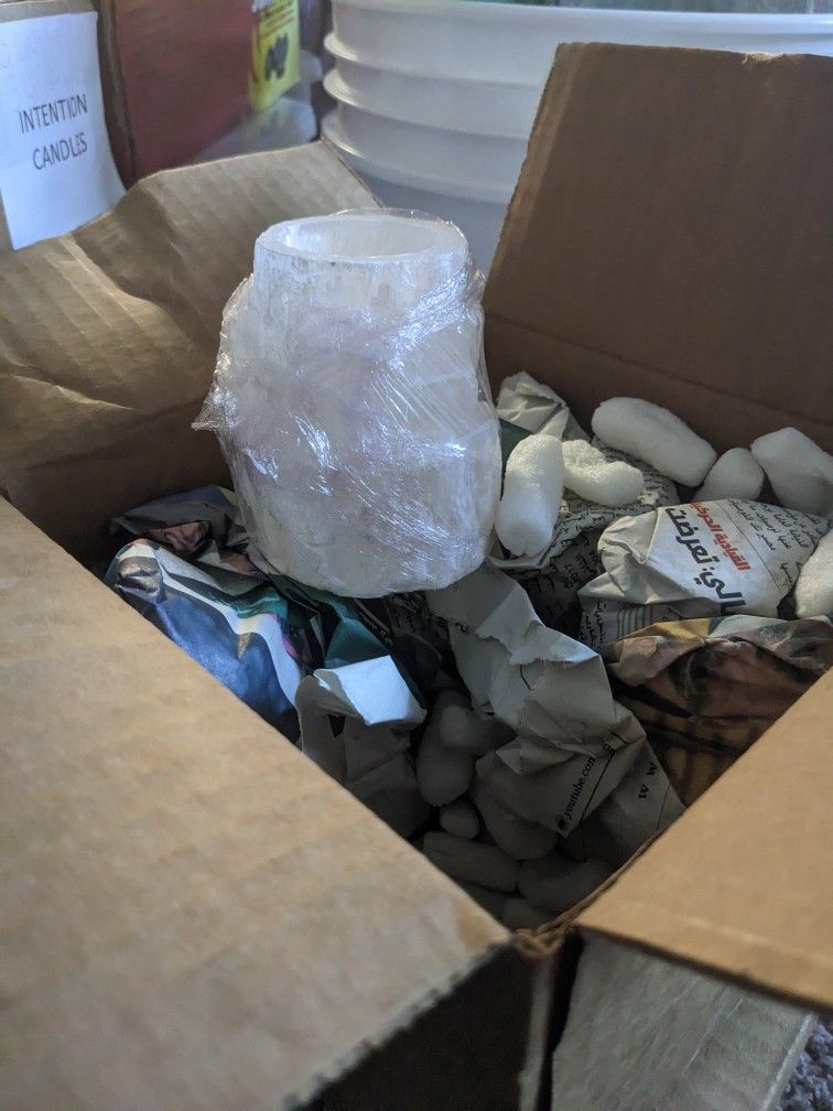 Selenite Candle Holder 