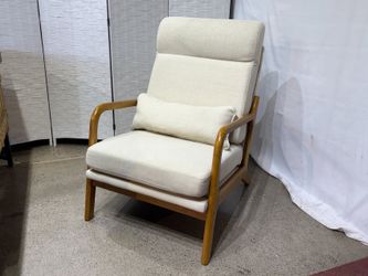 High Back Mid Century Modern Style Armchair