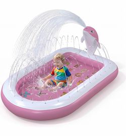 Brand new 68 inch Pink Dolphin Toy Splash Pad for Kids